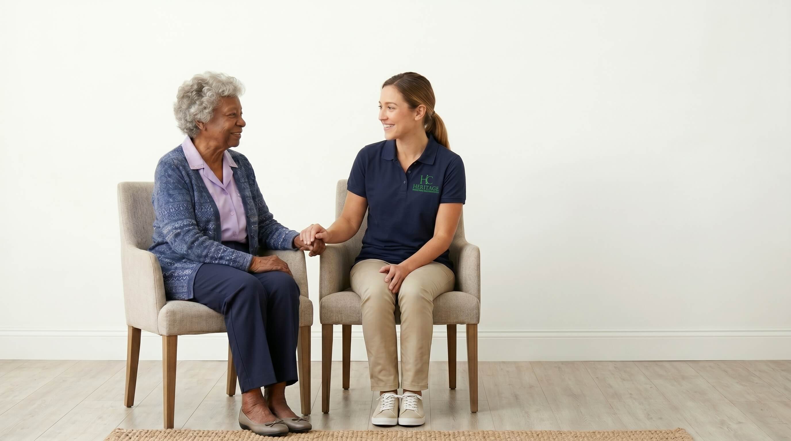 Heritage Companionship support worker with client